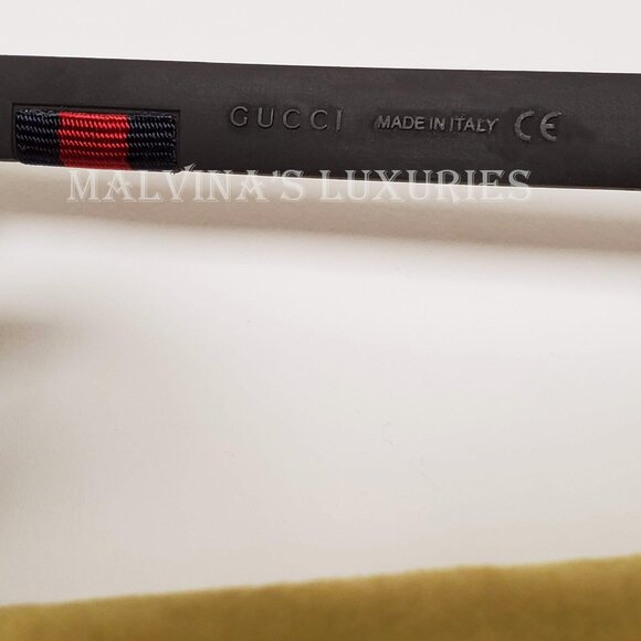 GUCCI SUNGLASSES GG0008SA 003 SQUARE TORTOISESHELL WEB DETAIL MENS - Picture 8 of 10